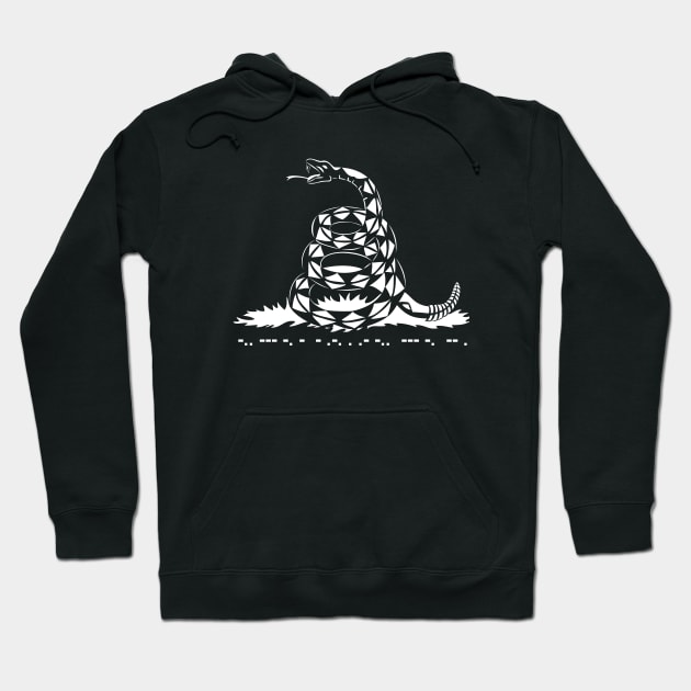 Don't Tread on Me - Morse Hoodie by Fiondeso